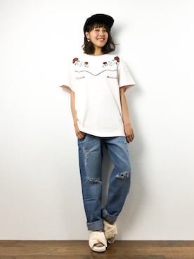 内山陽菜さん(レディース・149cm)の夏コーディネート