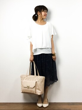 内山陽菜さん（レディース・149cm）の夏コーディネート