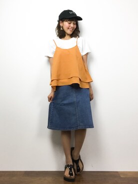 内山陽菜さん（レディース・149cm）の夏コーディネート