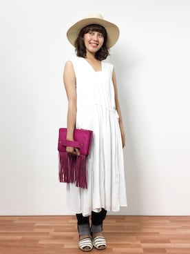 内山陽菜さん（レディース・149cm）の夏コーディネート