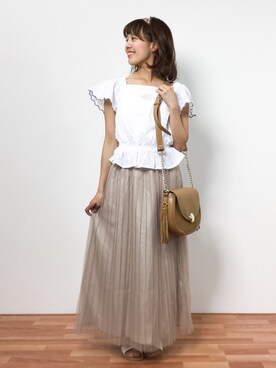 内山陽菜さん（レディース・149cm）の夏コーディネート