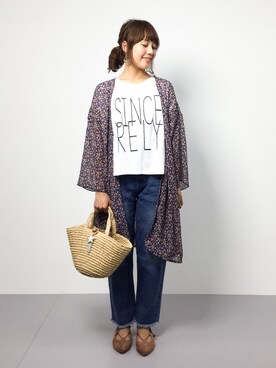 内山陽菜さん（レディース・149cm）の夏コーディネート