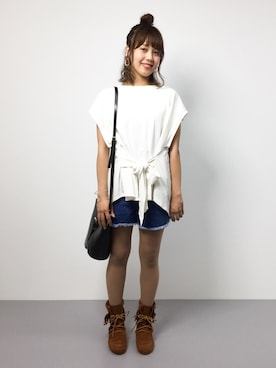 内山陽菜さん(レディース・149cm)の夏コーディネート