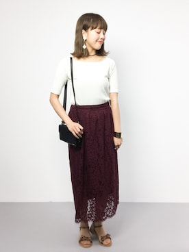 内山陽菜さん（レディース・149cm）の夏コーディネート