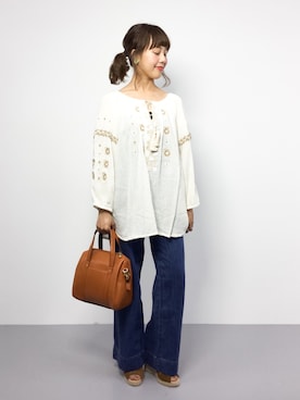 内山陽菜さん（レディース・149cm）の夏コーディネート