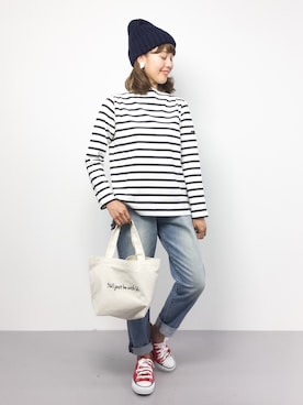 内山陽菜さん（レディース・149cm）の夏コーディネート