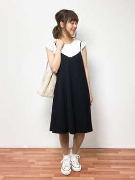 内山陽菜さん（レディース・149cm）の秋コーディネート