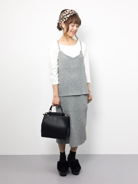 内山陽菜さん（レディース・149cm）の秋コーディネート