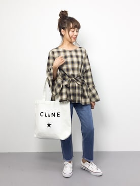 内山陽菜さん(レディース・149cm)の秋コーディネート