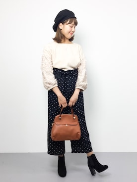 内山陽菜さん（レディース・149cm）の秋コーディネート