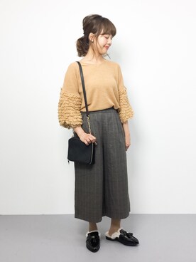 内山陽菜さん（レディース・149cm）の秋コーディネート