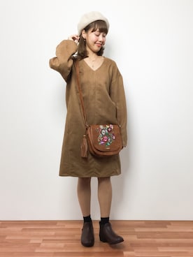 内山陽菜さん（レディース・149cm）の秋コーディネート