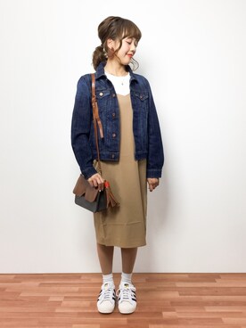 内山陽菜さん（レディース・149cm）の秋コーディネート