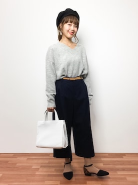 「ILIMA（イリマ）のアイテム」を使った、内山陽菜さん（レディース・149cm）の秋コーディネート