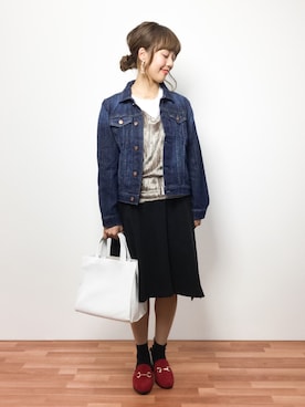 「abcdevol（エービーシーディーイーボル）のアイテム」を使った、内山陽菜さん（レディース・149cm）の秋コーディネート