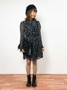 内山陽菜さん（レディース・149cm）の秋コーディネート