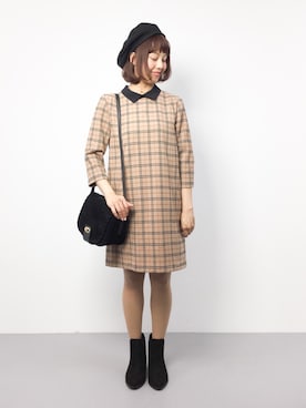 内山陽菜さん（レディース・149cm）の秋コーディネート