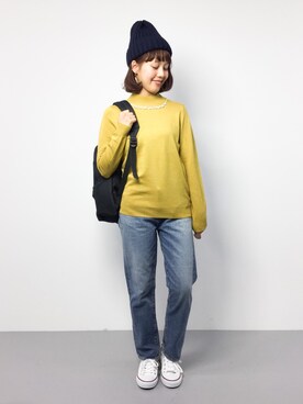 内山陽菜さん（レディース・149cm）の秋コーディネート