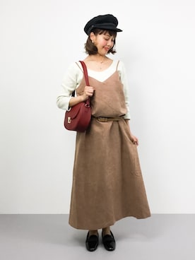 内山陽菜さん（レディース・149cm）の秋コーディネート