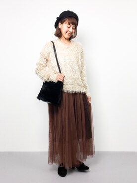 内山陽菜さん（レディース・149cm）の秋コーディネート