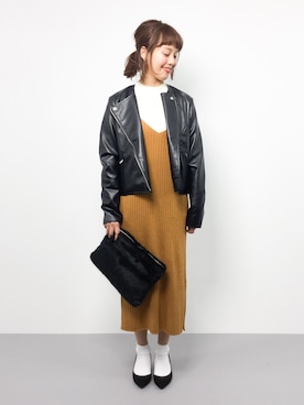 「RANDA（ランダ）のアイテム（ジャケット/アウター）」を使った、内山陽菜さん（レディース・149cm）の秋コーディネート