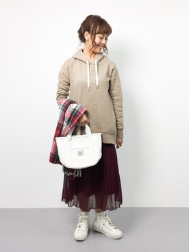 内山陽菜さん（レディース・149cm）の秋コーディネート