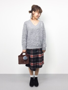 内山陽菜さん（レディース・149cm）の秋コーディネート