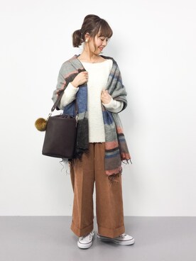 内山陽菜さん（レディース・149cm）の秋コーディネート