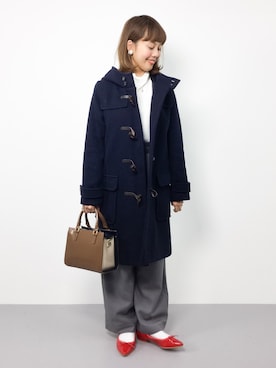 「N.（N. Natural Beauty Basic）（エヌエヌナチュラルビューティーベーシック）のアイテム（ダッフルコート）」を使った、内山陽菜さん（レディース・149cm）の秋コーディネート
