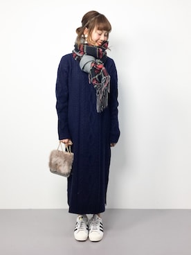 内山陽菜さん（レディース・149cm）の秋コーディネート