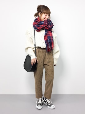 内山陽菜さん（レディース・149cm）の秋コーディネート