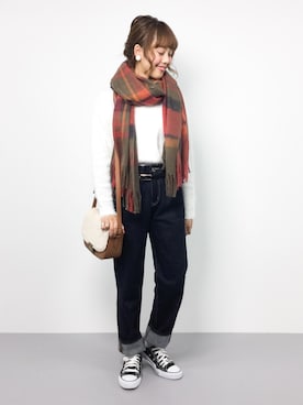 内山陽菜さん（レディース・149cm）の秋コーディネート