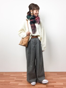 内山陽菜さん（レディース・149cm）の秋コーディネート