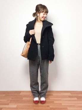 内山陽菜さん（レディース・149cm）の冬コーディネート