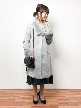 「Accessorize（アクセサライズ）のアイテム」を使った、内山陽菜さん（レディース・149cm）の冬コーディネート
