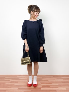 内山陽菜さん（レディース・149cm）の冬コーディネート