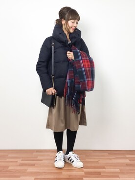 内山陽菜さん（レディース・149cm）の冬コーディネート