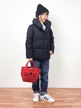 内山陽菜さん（レディース・149cm）の冬コーディネート