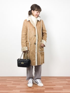 内山陽菜さん(レディース・149cm)の冬コーディネート