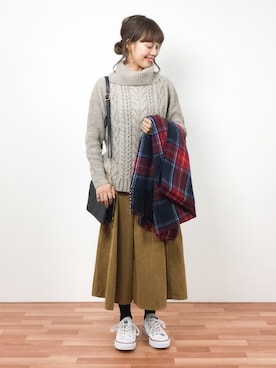 内山陽菜さん（レディース・149cm）の冬コーディネート