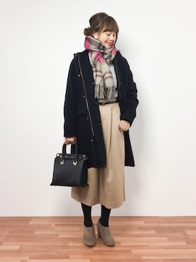 内山陽菜さん(レディース・149cm)の冬コーディネート