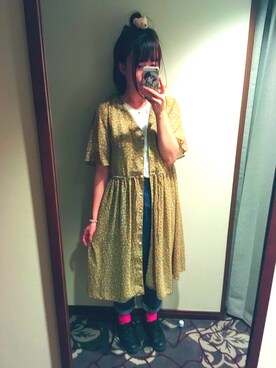 「花柄 トップス」｜macchan☆彡.。さん（レディース・157cm）の秋コーディネート
