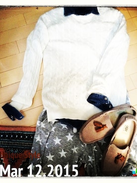 「カシミヤ」｜「アイテム（その他シューズ）」を使った、Muneyuki Takadaさん（メンズ・175cm）の春コーディネート