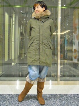 Le Talon 博多店スタッフさん（レディース・163cm）の冬コーディネート