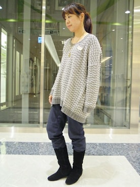 Le Talon 博多店スタッフさん（レディース・160cm）の冬コーディネート