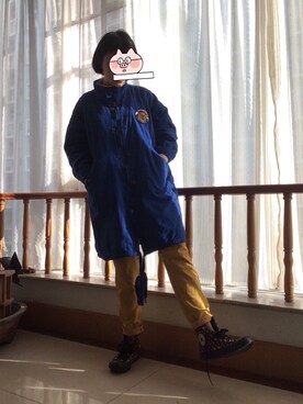 「Sunnyday」｜「アイテム（ステンカラーコート）」を使った、hemiao0201さん（レディース・160cm）の冬コーディネート