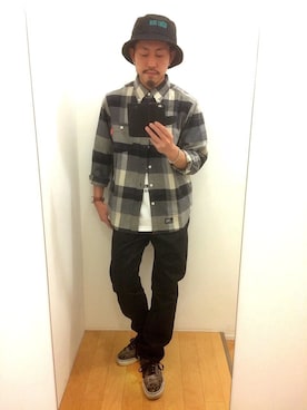 「アイテム（チノパンツ）」を使った、ちゅうさん（メンズ・166cm）の冬コーディネート