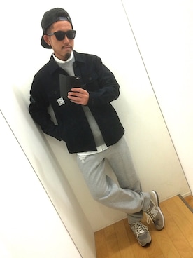 「アイテム（スウェット）」を使った、ちゅうさん（メンズ・166cm）の冬コーディネート