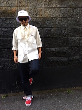 「アイテム（ネックレス）」を使った、ちゅうさん（メンズ・166cm）の冬コーディネート