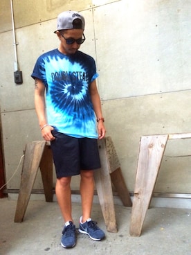 「アイテム（キャップ）」を使った、ちゅうさん（メンズ・166cm）の春コーディネート